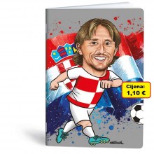 Bilježnica A4 40 listova diktando Football icons